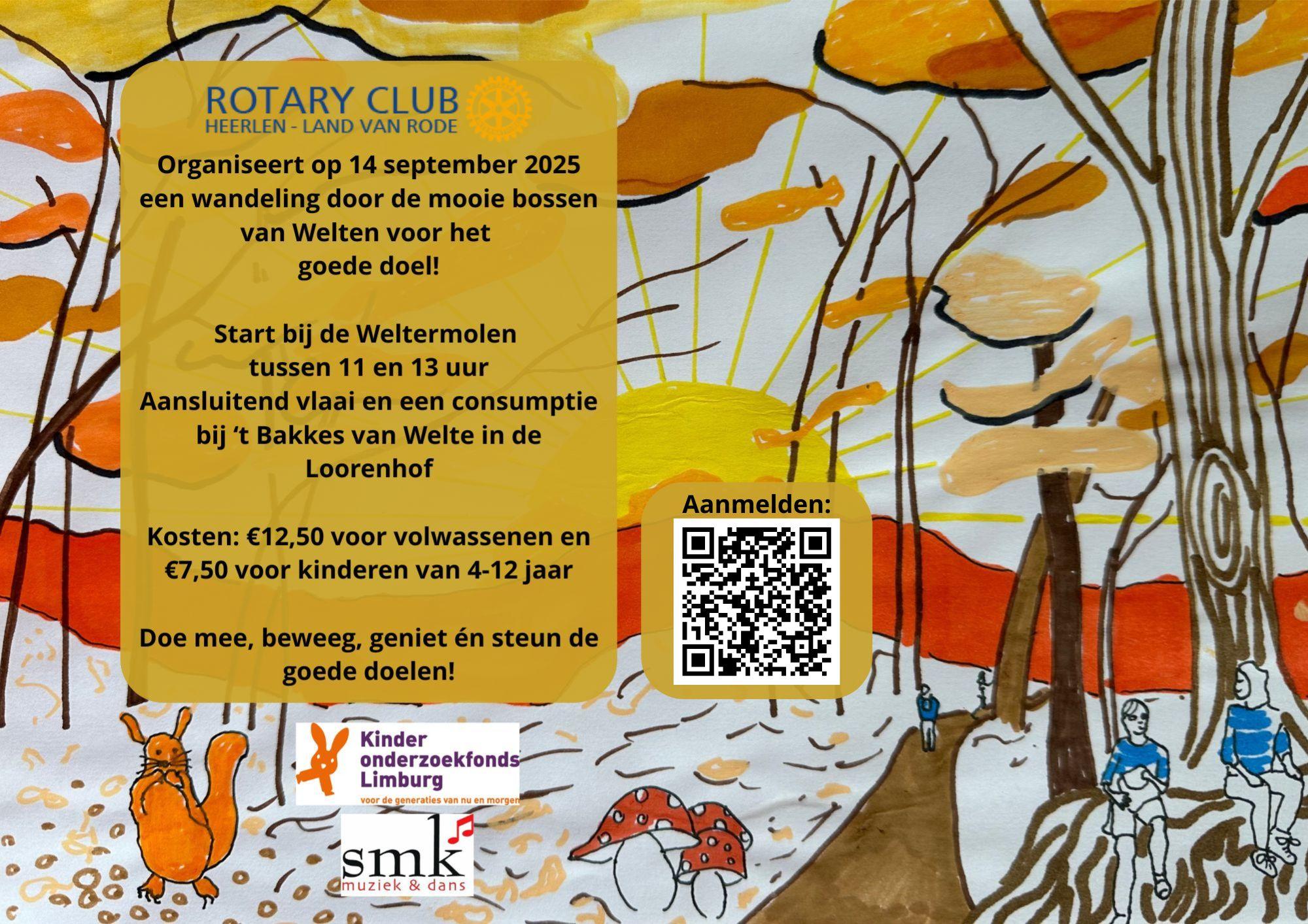 Flyer wandeling met QR code
